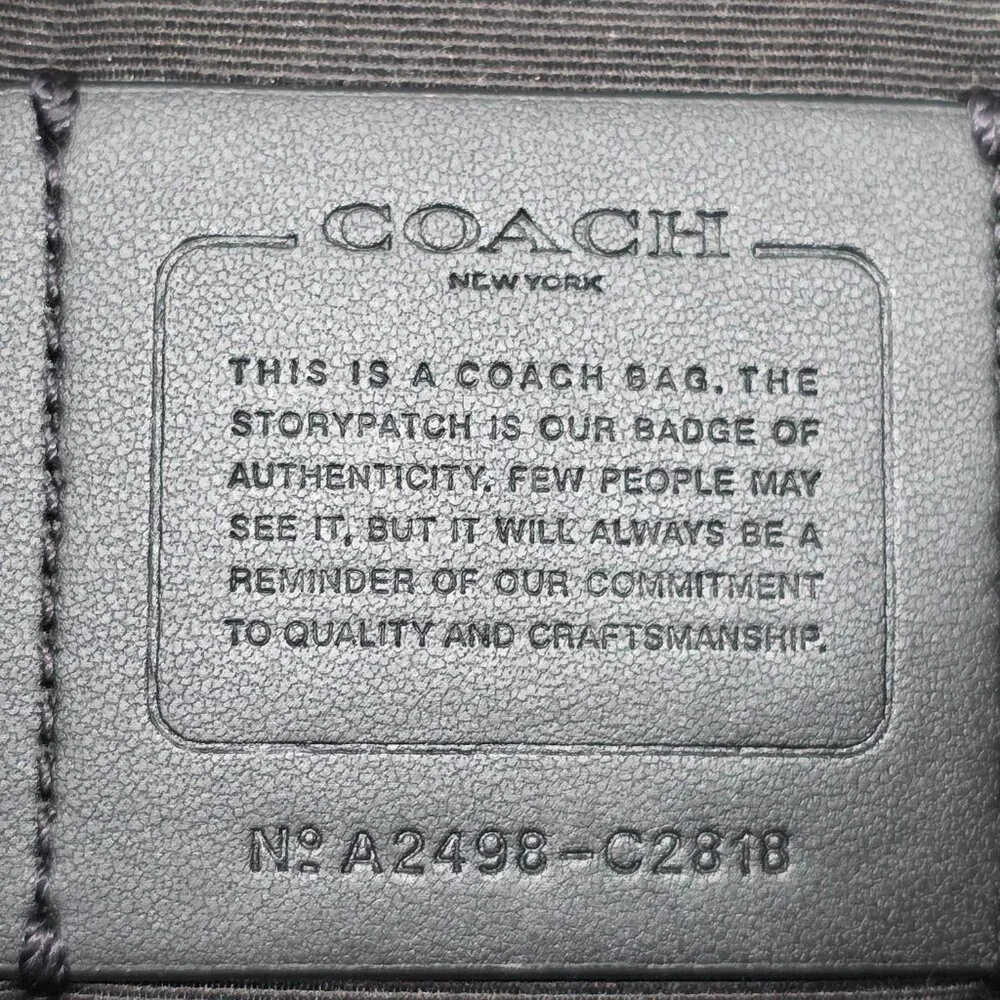 Coach Women's Val Duffle Leather Shoulder Bag C2818 - Black